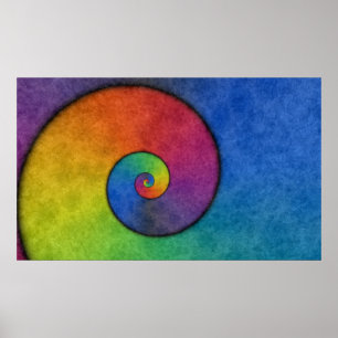 Regenbogen-gewundenes Plakat