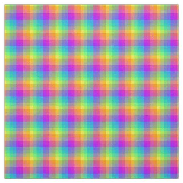 Regenbogen-Gingham Stoff (Muster)