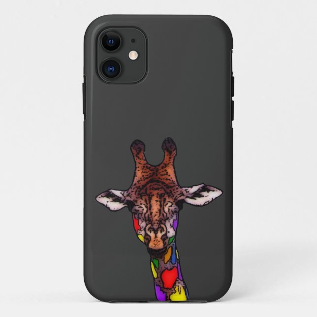 Regenbogen-Giraffe Case-Mate iPhone Hülle (Rückseite)