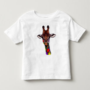 Regenbogen-Giraffen-T - Shirt