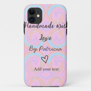 Regenbogen Glanz handmade mit Liebe Namenstext hin Case-Mate iPhone Hülle