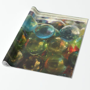 Regenbogen-Glas marmort hohes Glanz-Packpapier Geschenkpapier