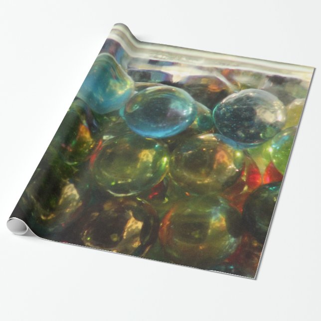 Regenbogen-Glas marmort hohes Glanz-Packpapier Geschenkpapier (Ungerollt)