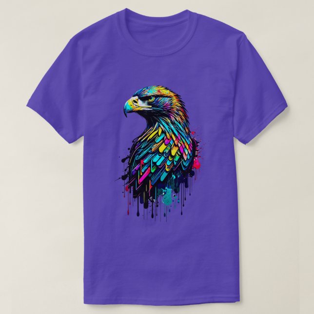Regenbogen-Glattkopfadler T-Shirt (Design vorne)