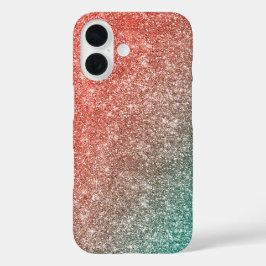 Regenbogen Glitter iPhone 16 Hülle