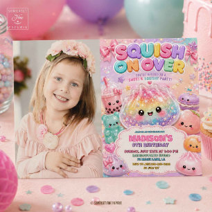Regenbogen Glitter Dumpling Squishies Geburtstagsf Einladung
