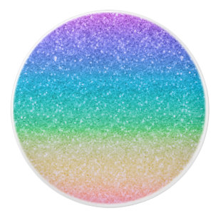 Regenbogen Glitter Funkel Glamour Mädchen Hübsch Keramikknauf