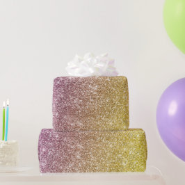Regenbogen Glitter  Geschenkpapier