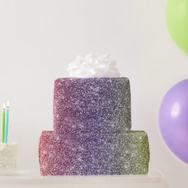 Regenbogen Glitter  Geschenkpapier