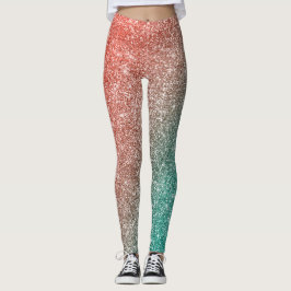 Regenbogen Glitter  Leggings
