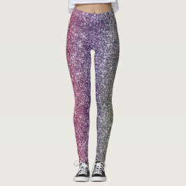 Regenbogen Glitter  Leggings