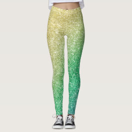 Regenbogen Glitter  Leggings