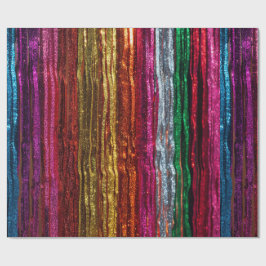 Regenbogen Glitter Tinsel Strähnen PartyVerpackung Geschenkpapier