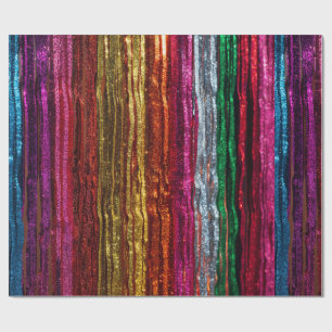 Regenbogen Glitter Tinsel Strähnen PartyVerpackung Geschenkpapier