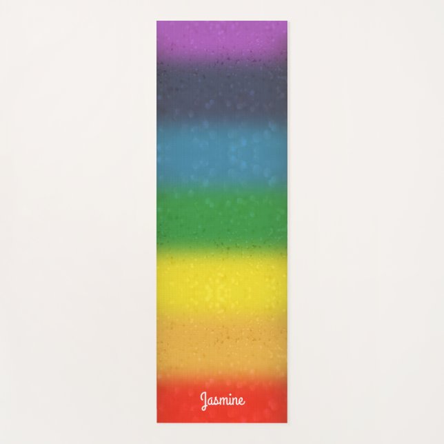 Regenbogen-Glitzer Chakra Yoga-Matte Yogamatte (Vorderseite)
