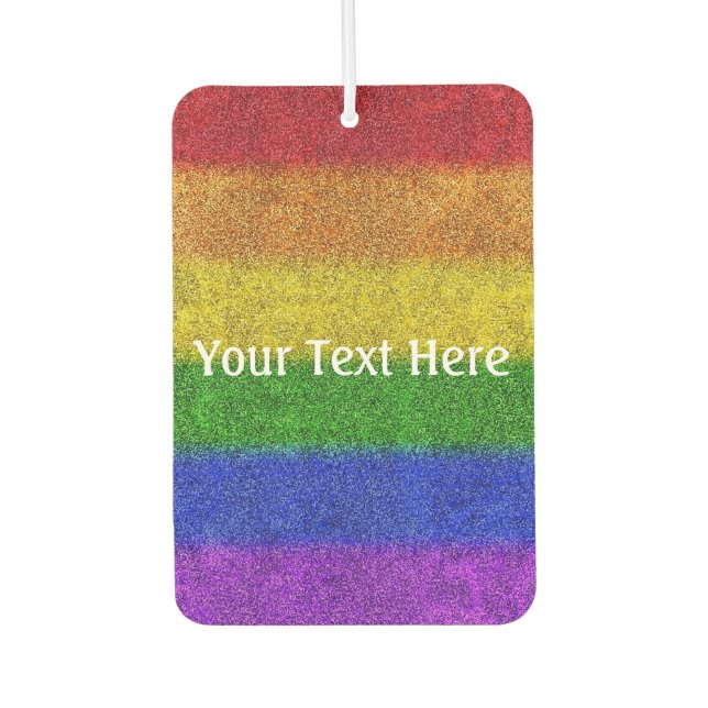 Regenbogen-Glitzer Gradient Autolufterfrischer (Vorderseite)