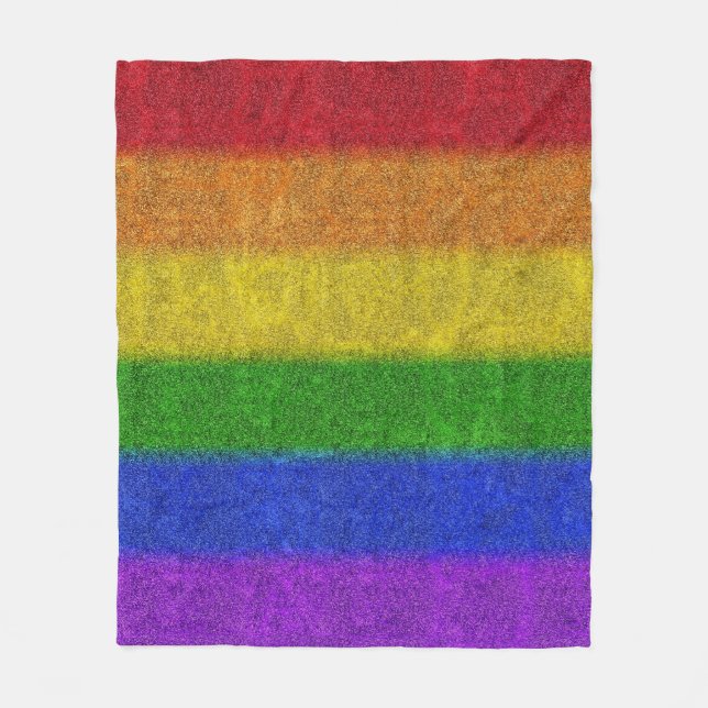 Regenbogen-Glitzer Gradient Fleecedecke (Vorderseite)