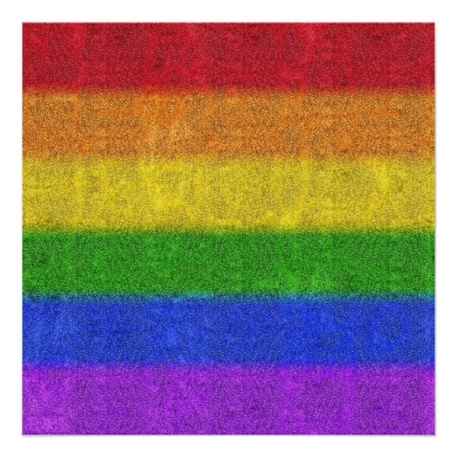 Regenbogen-Glitzer Gradient Fotodruck (Vorne)