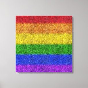Regenbogen-Glitzer Gradient Leinwanddruck