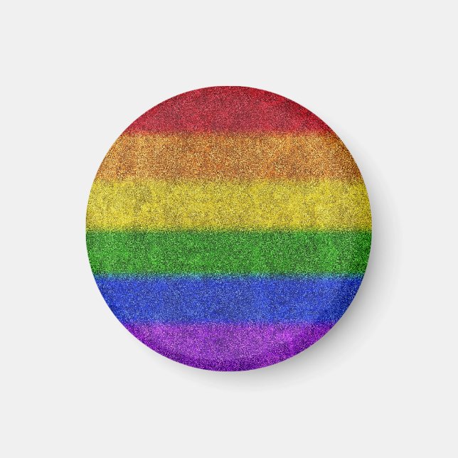 Regenbogen-Glitzer Gradient Magnet (Vorne)