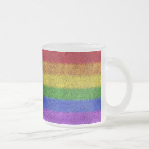 Regenbogen-Glitzer Gradient Mattglastasse