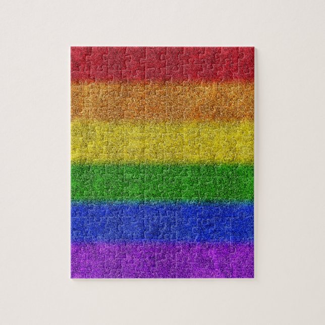 Regenbogen-Glitzer Gradient Puzzle (Vertikal)