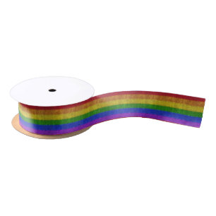 Regenbogen-Glitzer Gradient Satinband