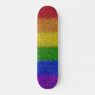 Regenbogen-Glitzer Gradient Skateboard