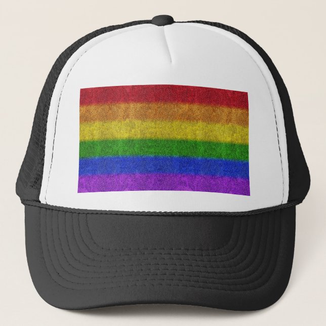 Regenbogen-Glitzer Gradient Truckerkappe (Vorderseite)