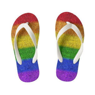 Regenbogen-Glitzer Kinderbadesandalen