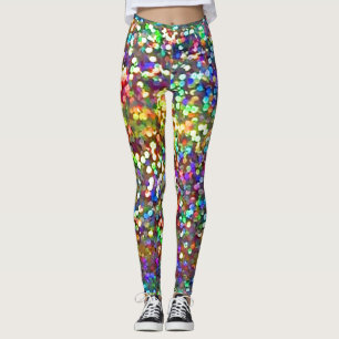 Regenbogen-Glitzer-Leggings Leggings