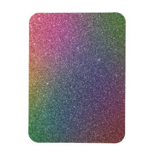 Regenbogen Glitzer Magnet