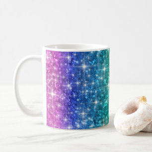 Regenbogen-Glitzer-Tasse Kaffeetasse