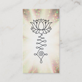 *~* Regenbogen-Glitzern Reiki Healing Energy Lotus Visitenkarte