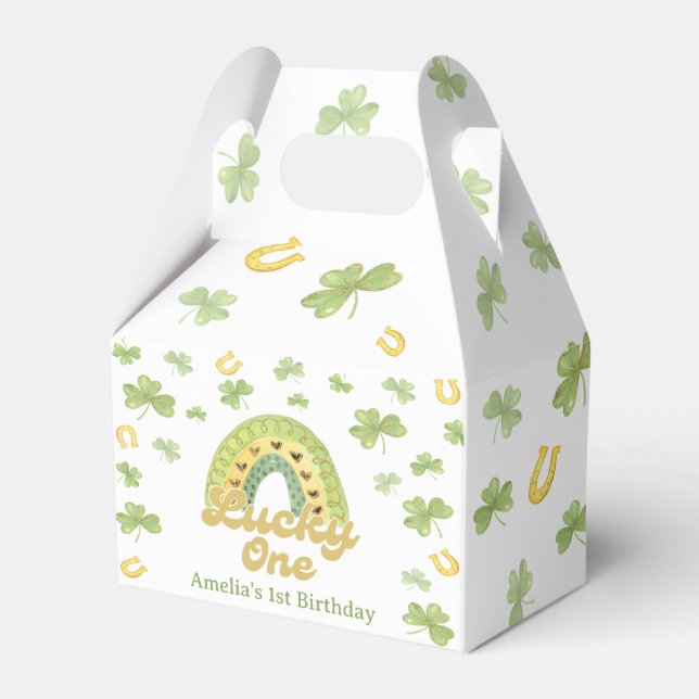 Regenbogen Glückspilz Geburtstagsgeschenkbox Geschenkschachtel (Vorderseite)