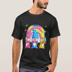 Regenbogen Gnome Osterfest Sonnige Ohren Eier Jagd T-Shirt