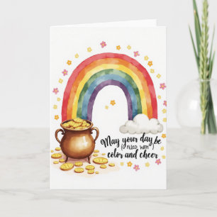 Regenbogen Gold Glückwunschkarte Karte