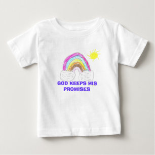 Regenbogen, GOTT BEHÄLT SEINE VERSPRECHEN Baby T-shirt