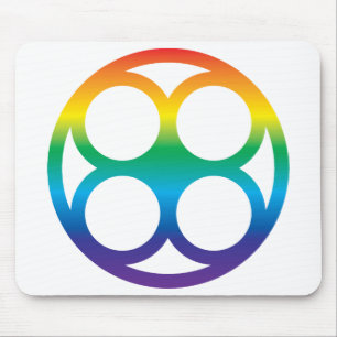 Regenbogen-Gradient-Dyslexie-Symbol-Grafik Mousepad