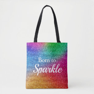 Regenbogen-Gradient Glitter Born to Sparkle