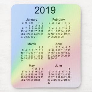 Regenbogen-Großdruck-Kalender 2019 durch Janz Mousepad