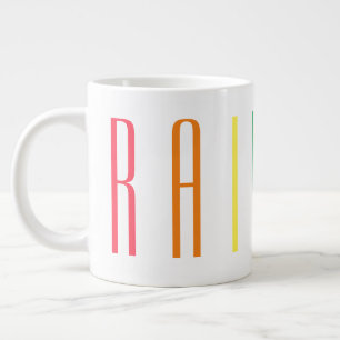REGENBOGEN Große weiße Tasse