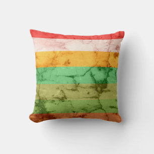 Regenbogen-Grunge-Streifen Hintergrund Kissen