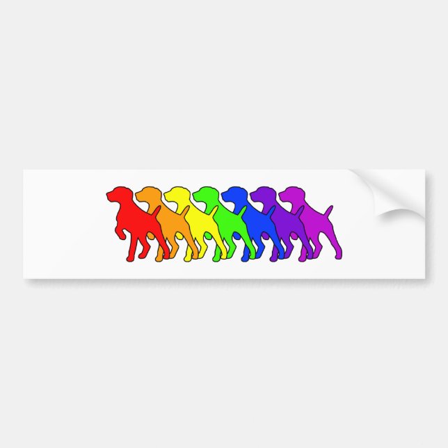 Regenbogen GSP Autoaufkleber (Vorne)