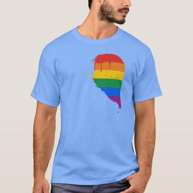 REGENBOGEN-HALBES HERZ VERLASSEN - .PNG T-Shirt (Vorderseite)