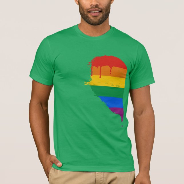 REGENBOGEN-HALBES HERZ VERLASSEN - .PNG T-Shirt (Vorderseite)