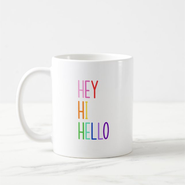 Regenbogen Hallo Kaffeetasse (Links)