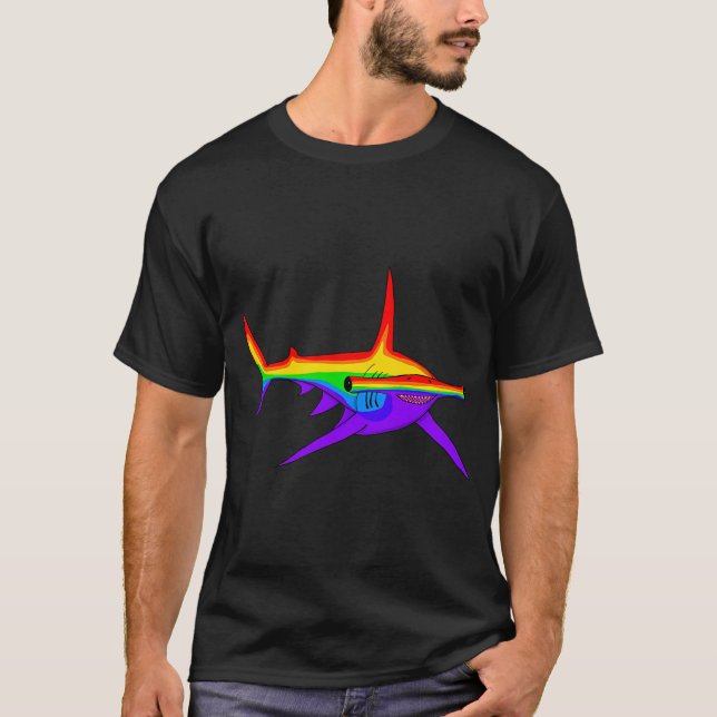 Regenbogen-Hammerhai T-Shirt (Vorderseite)