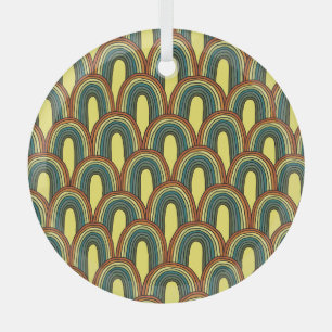 Regenbogen Hand Gezeichnet: Vintager Nahtloser Arm Ornament Aus Glas