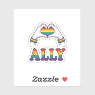 Regenbogen Hände Herz Vintage Pride Shirt Design Aufkleber